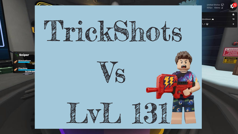 ROBLOX-Warm Up- TrickShot Practice on level 131